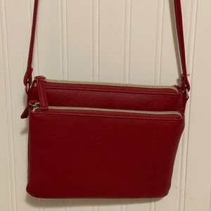 Red Crossbody Safe Keeper - EUC